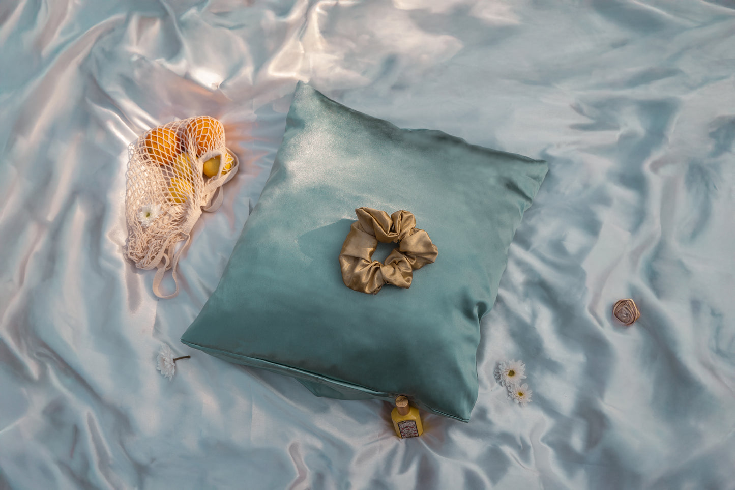 Taie d'oreiller turquoise