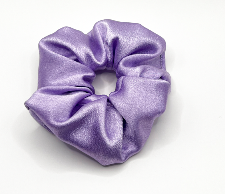 Chouchou en satin violet