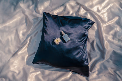Taie d'oreiller bleue marine